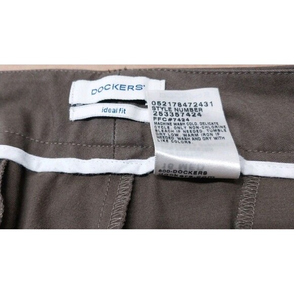 Dockers Ideal Fit Chino Metro Pants Women Size 16 Medium Brown Pockets Comfy Mom - Picture 4 of 13